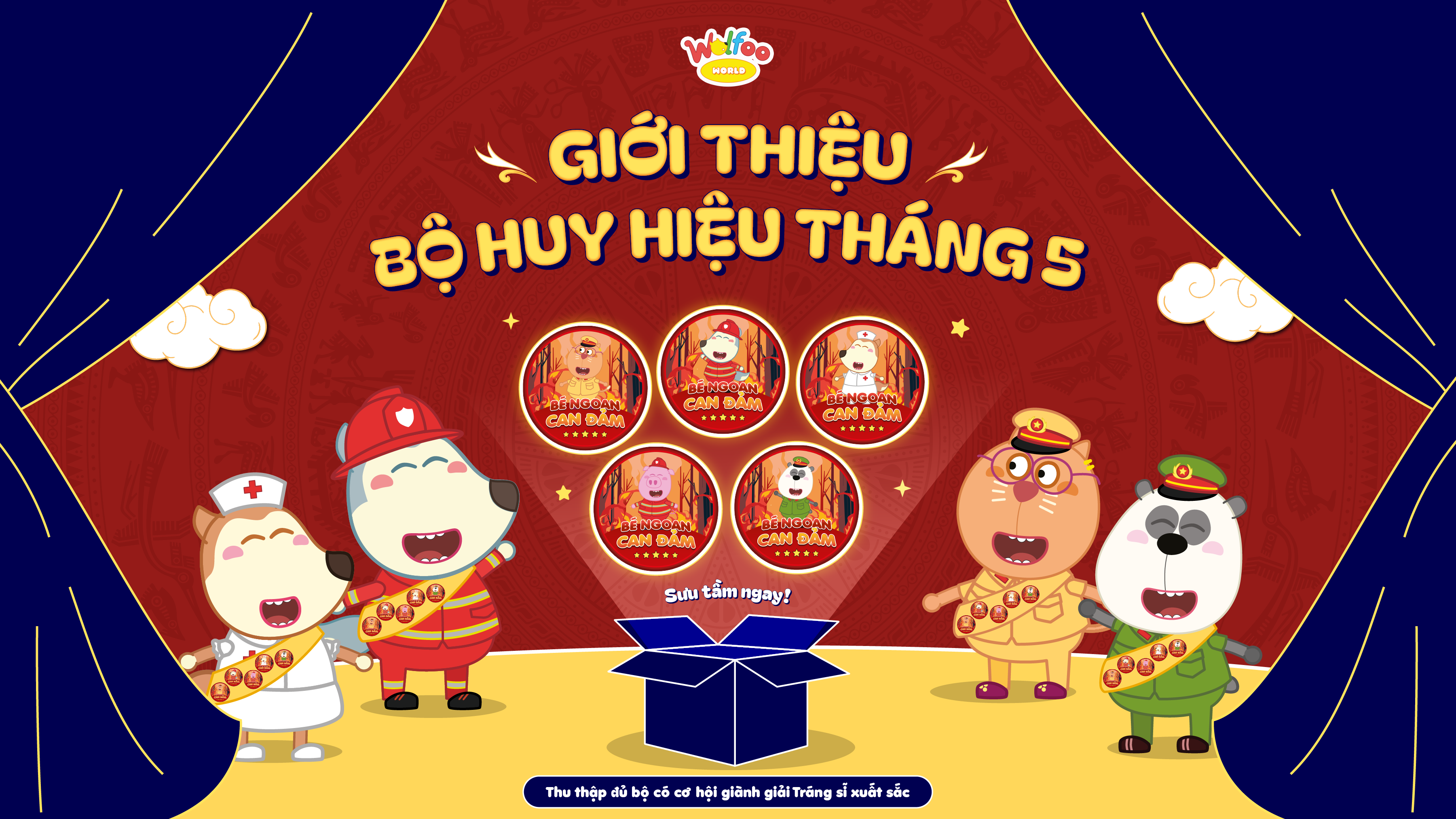 SĂN TRỌN BỘ HUY HIỆU “BÉ NGOAN CAN ĐẢM” THÁNG 5 – HÀNH TRÌNH SƯU TẦM KHÔNG THỂ BỎ LỠ TẠI WOLFOO WORLD
